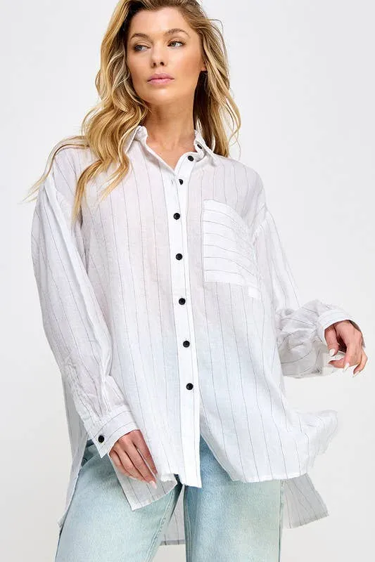 Striped Lightweight Button Down