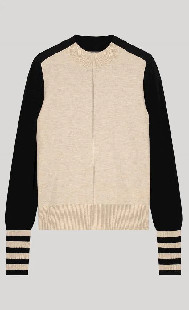 Summum Colorblock Wool Blend Sweater