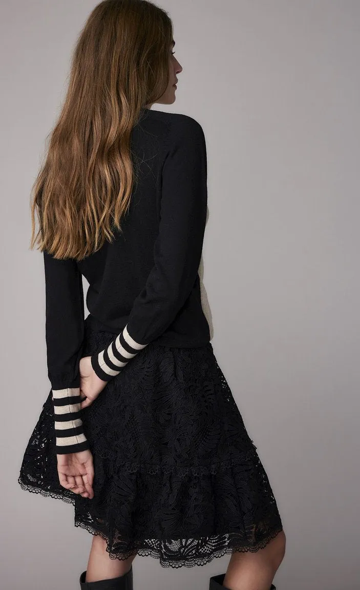 Summum Colorblock Wool Blend Sweater