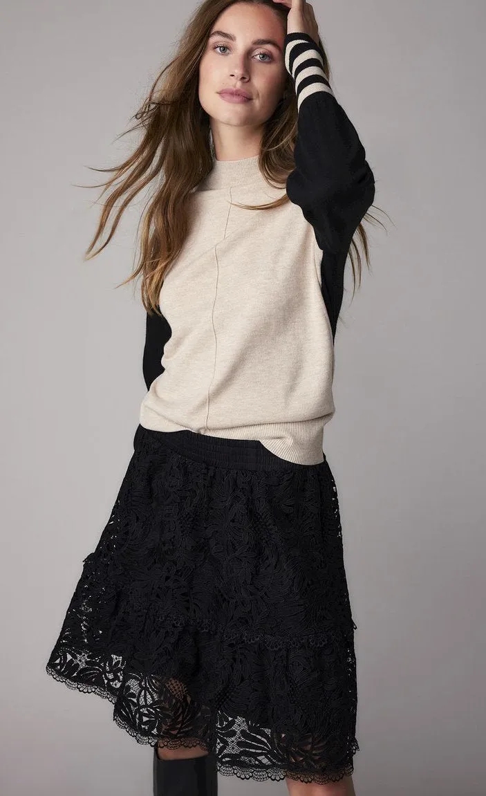 Summum Colorblock Wool Blend Sweater