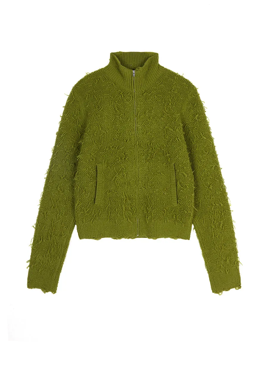 Sweater / JNBY Zip-Up Wool Knitted Cardigan