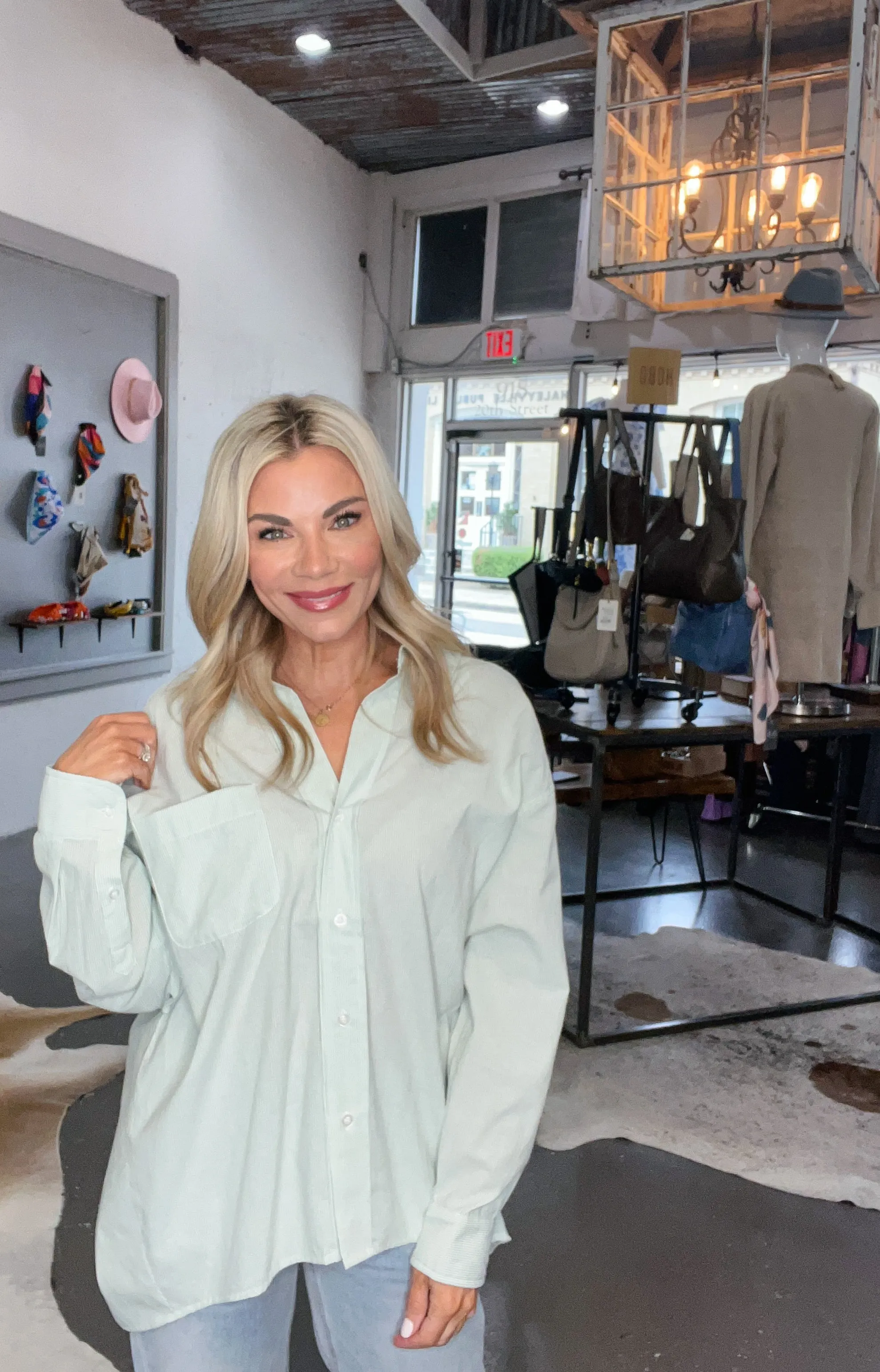 Sweet Sage Button Down