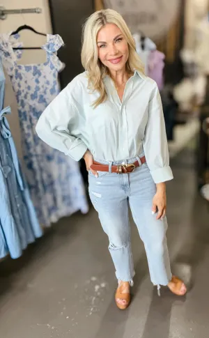 Sweet Sage Button Down