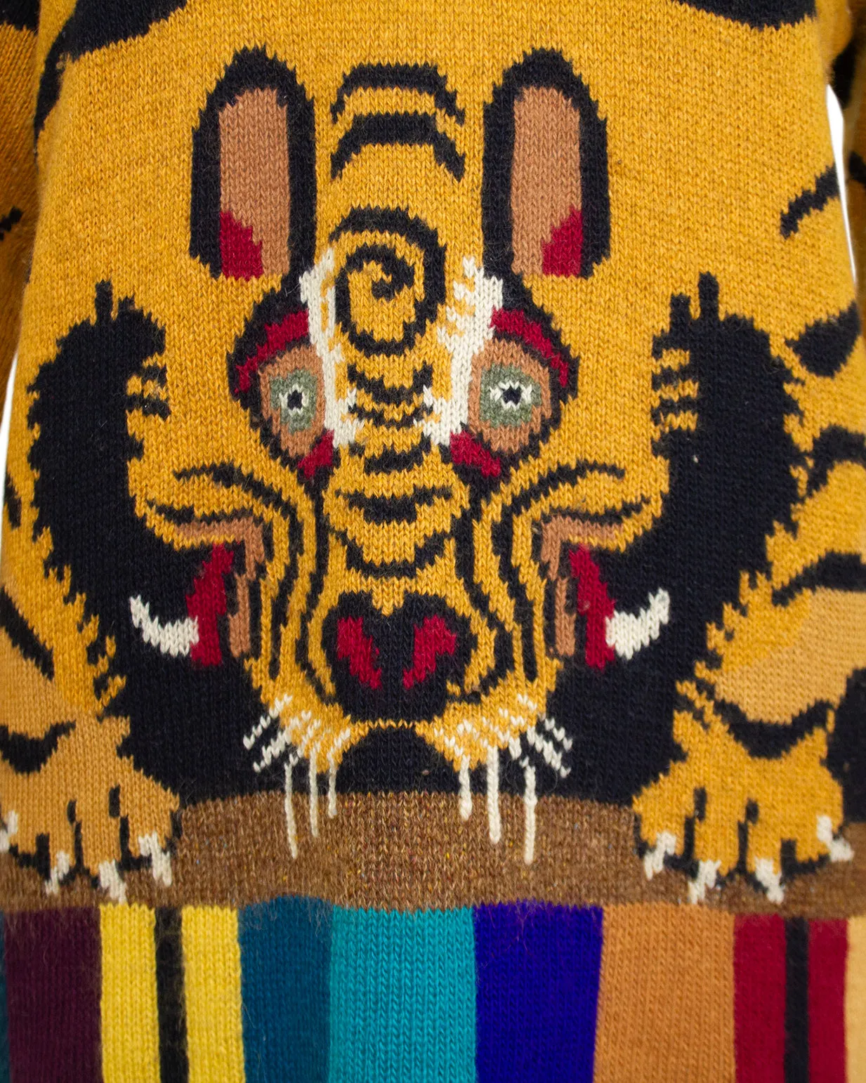 Tan Tiger Wool Sweater