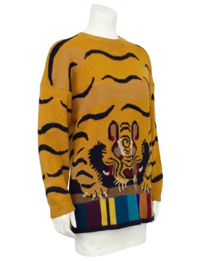 Tan Tiger Wool Sweater
