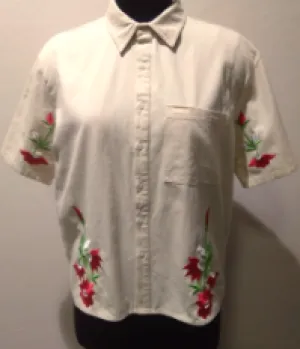 THE BEACH BUTTON DOWN | RED FLORAL