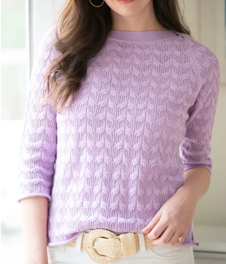 The Kate Boatneck Top, Lilac