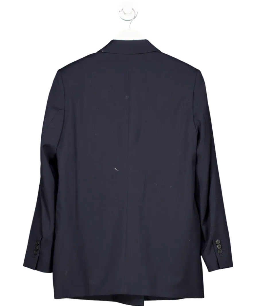 The Kooples Blue Fine Wool Double Breasted Blazer UK 10