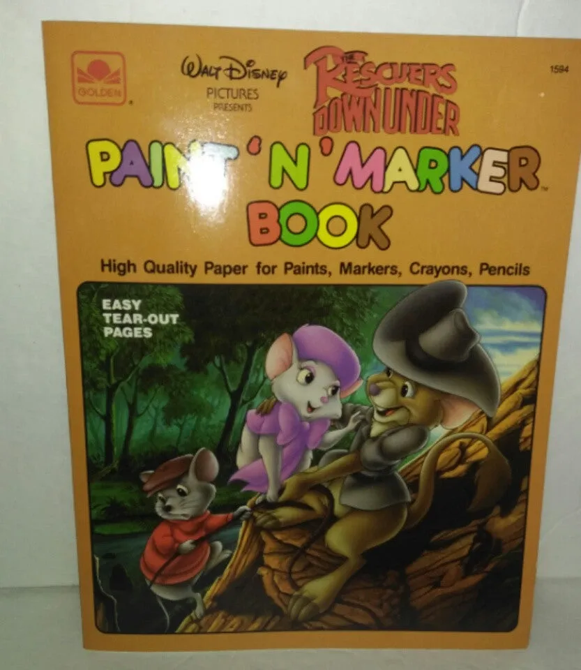 The Rescuers Down Under Paint N Marker Book