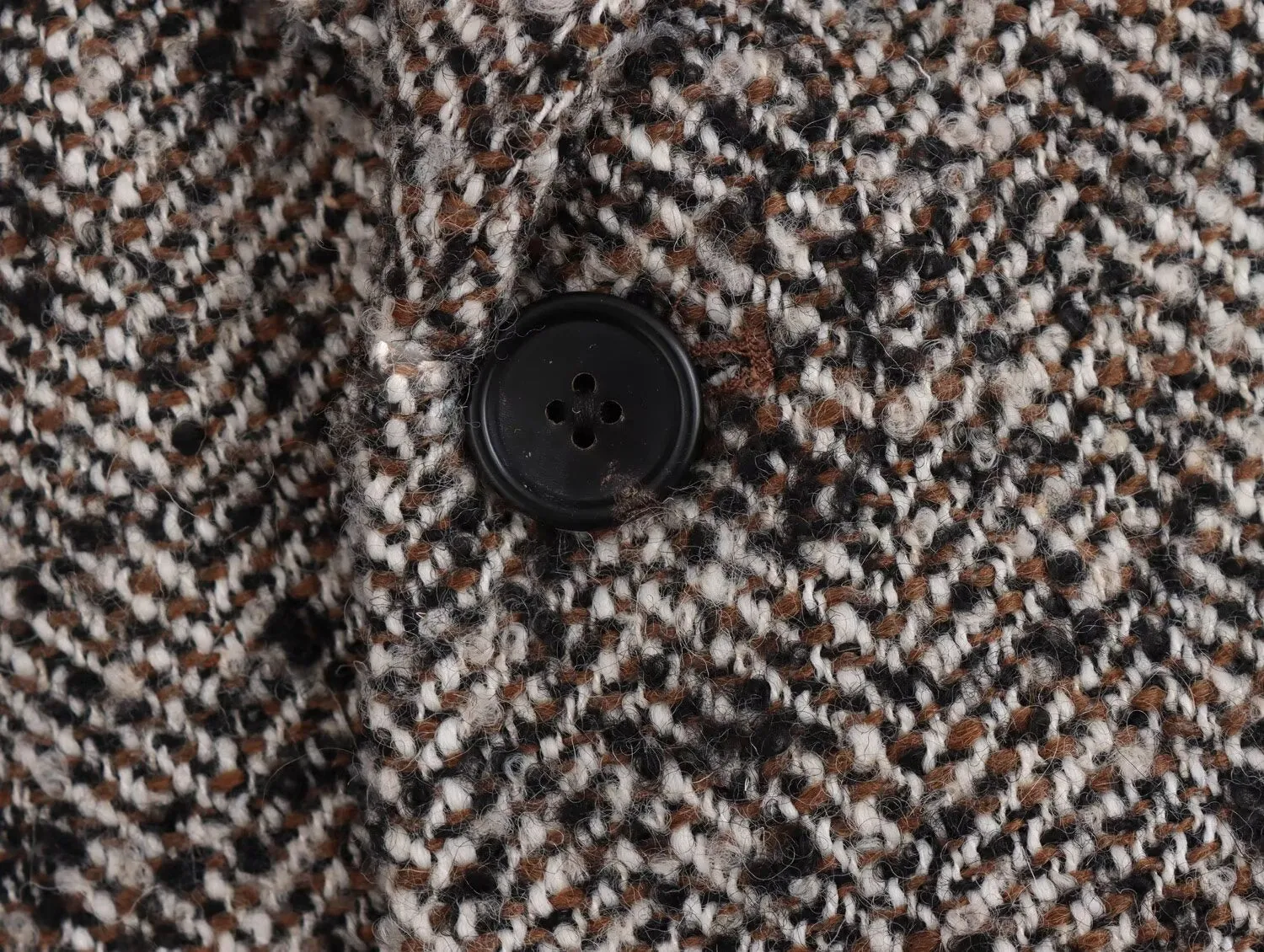 Tweed V-Neck Belted Coat
