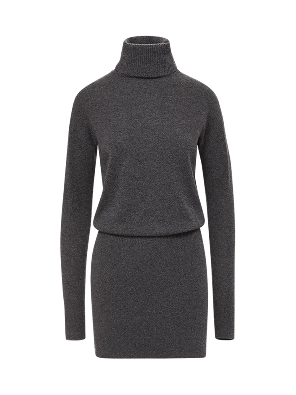 Veronica Beard Cassidy Turtleneck Mini Dress in Charcoal