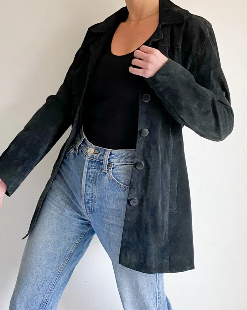Vintage Black Suede Jacket