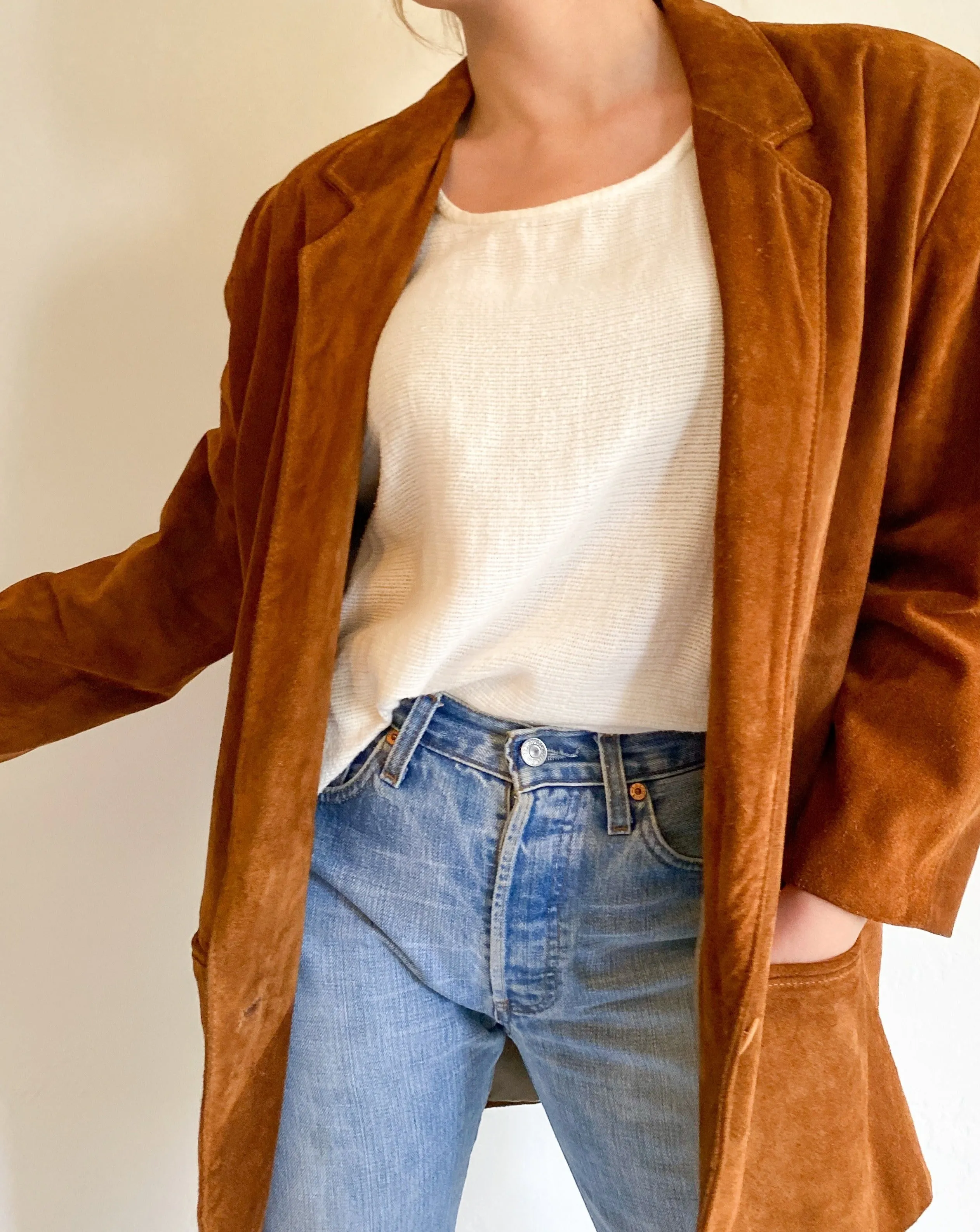 Vintage Brown Suede Jacket
