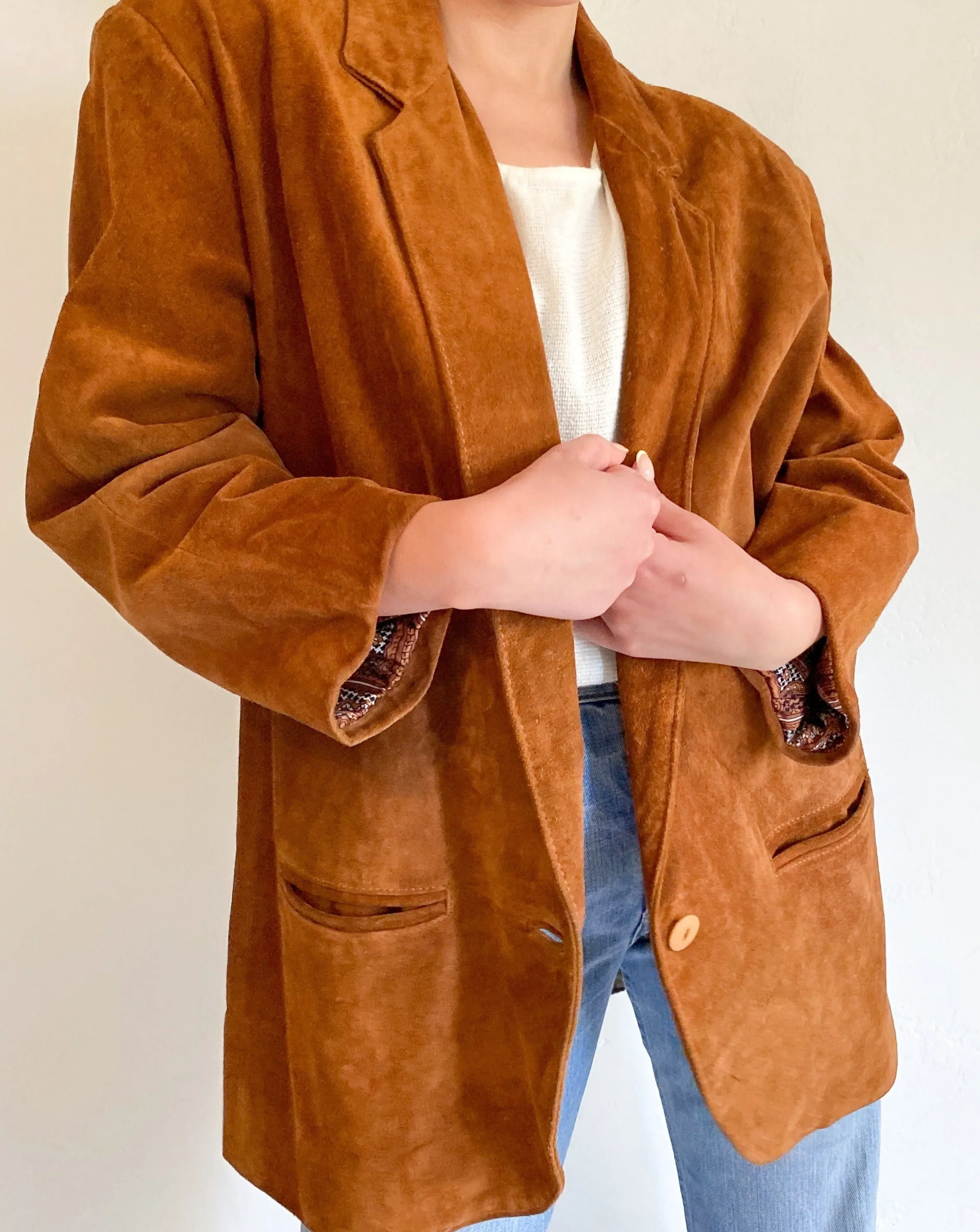 Vintage Brown Suede Jacket