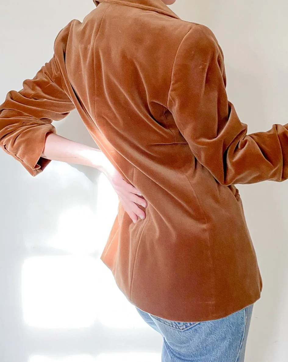 Vintage Brown Velvet Blazer