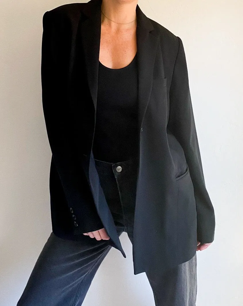 Vintage Oversized Black Blazer