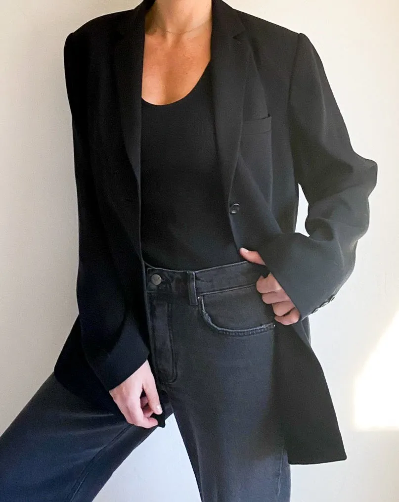 Vintage Oversized Black Blazer