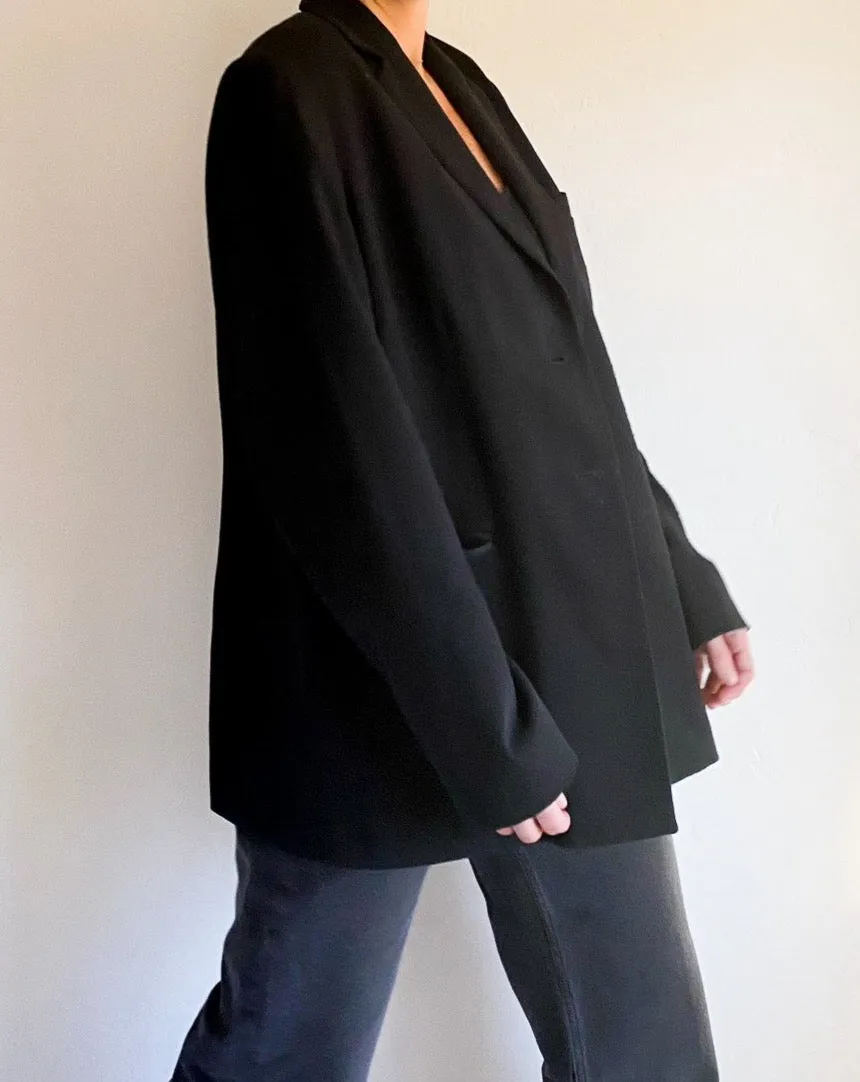 Vintage Oversized Black Blazer