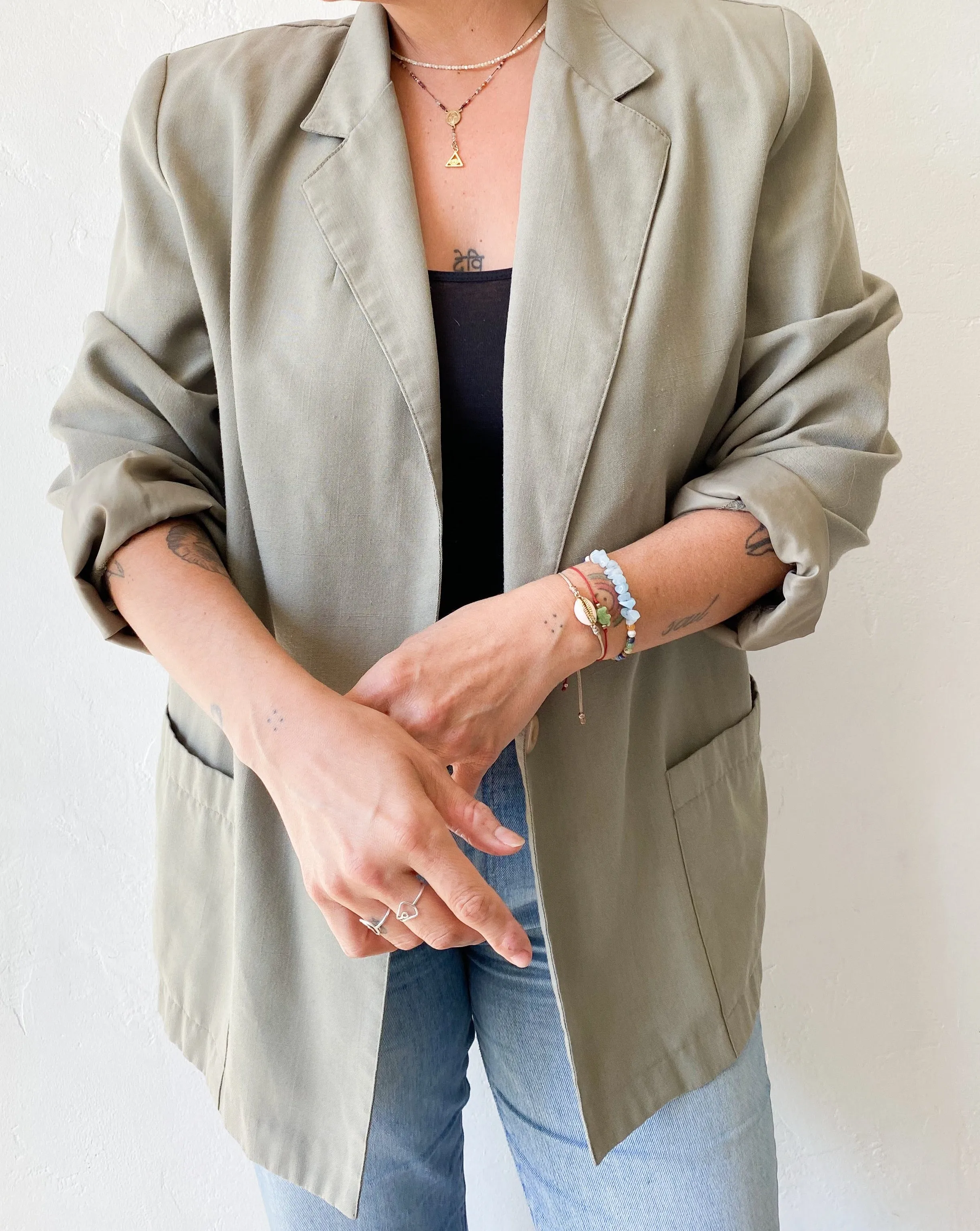 Vintage Sage Boxy Blazer