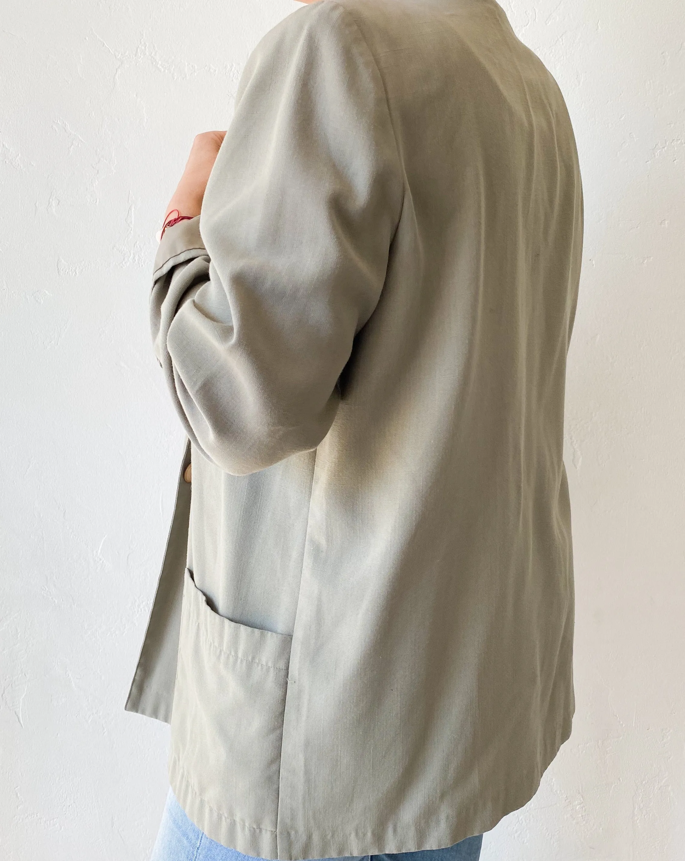 Vintage Sage Boxy Blazer
