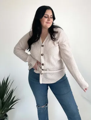 Waffle Knit Button Down