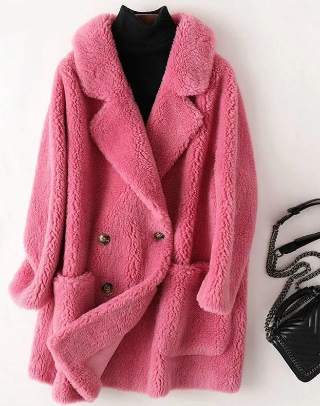 Warm & Elegant Fur Mid-Length Coat