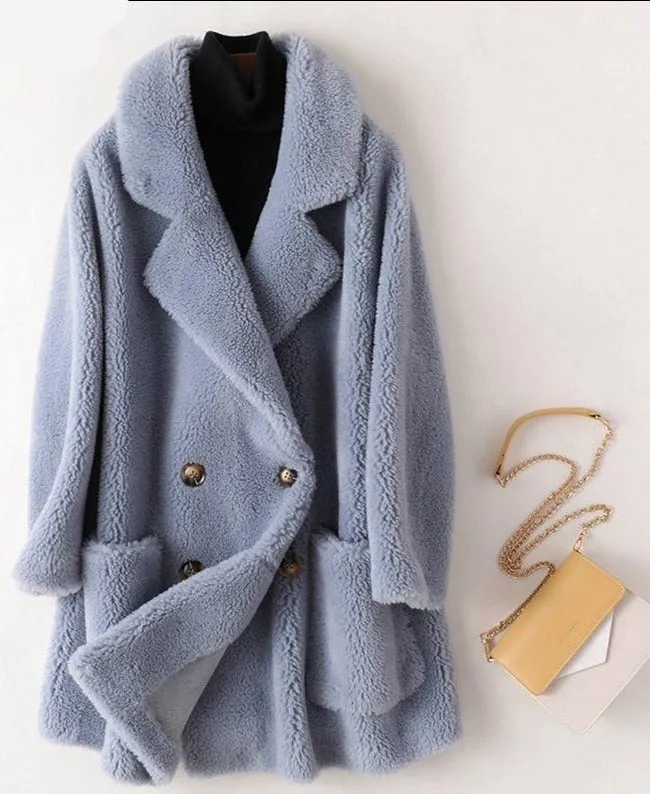 Warm & Elegant Fur Mid-Length Coat