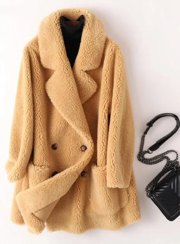 Warm & Elegant Fur Mid-Length Coat