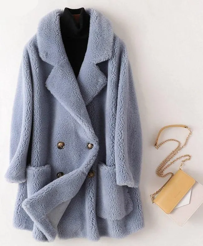 Warm & Elegant Fur Mid-Length Coat