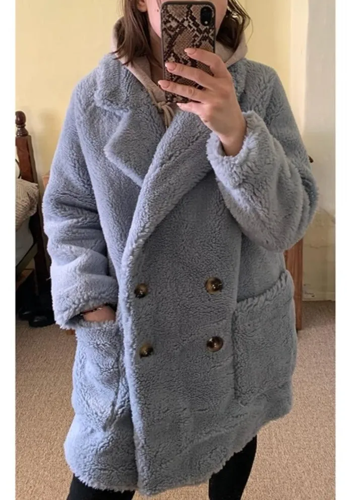 Warm & Elegant Fur Mid-Length Coat