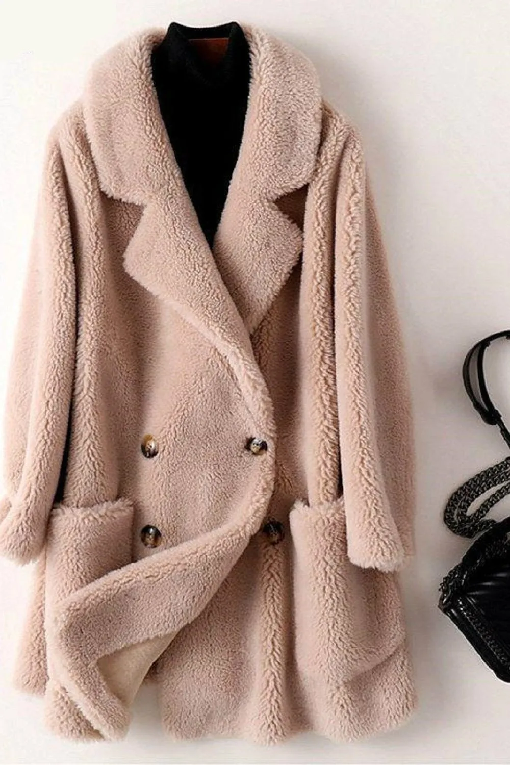 Warm & Elegant Fur Mid-Length Coat