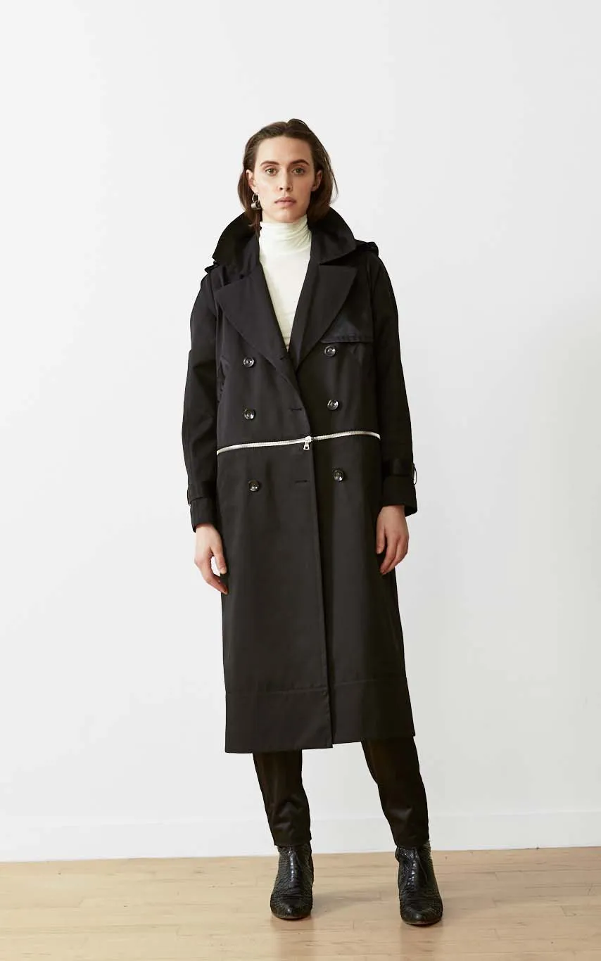 WATER-RESISTANT SUSTAINABLE CONVERTIBLE TRENCH