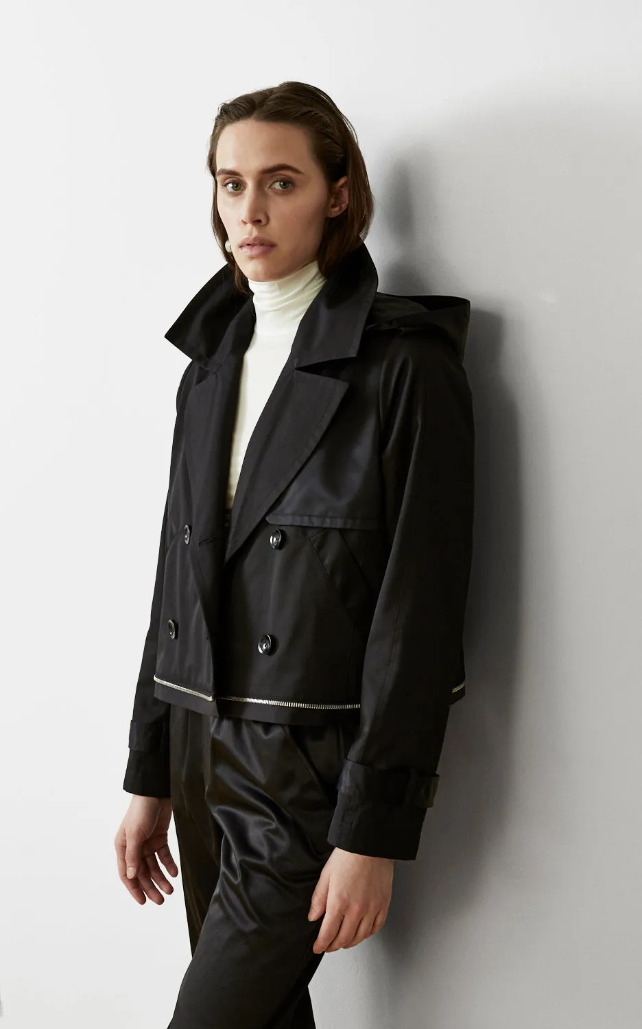 WATER-RESISTANT SUSTAINABLE CONVERTIBLE TRENCH