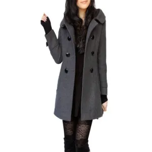 Winter Hooded Chic Woolen Coats