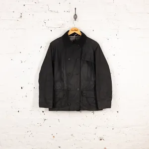 Women's Barbour Double Breasted Wax Jacket - Blue - Women's XL