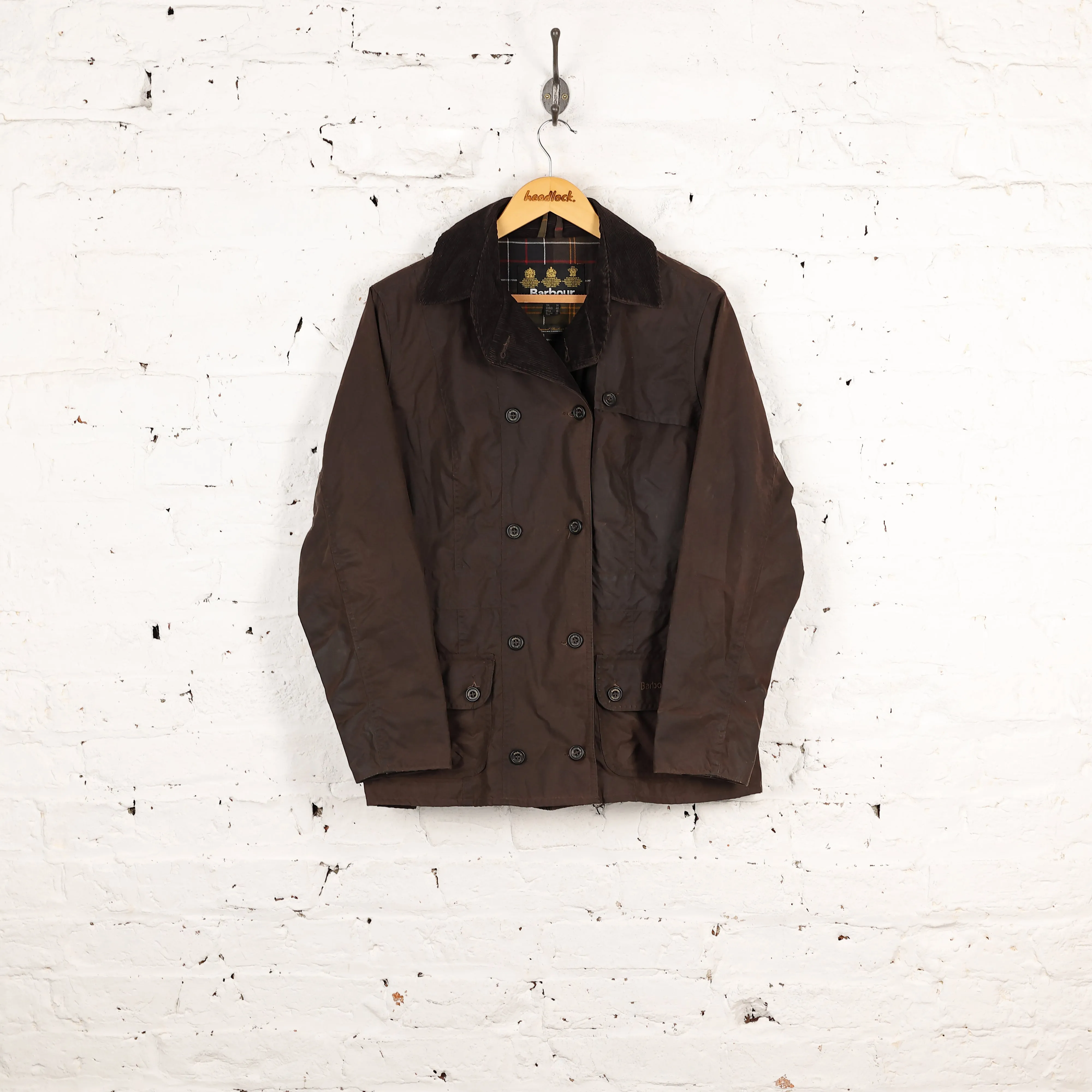 Women's Barbour Double Breasted Wax Jacket - Brown - Women's L