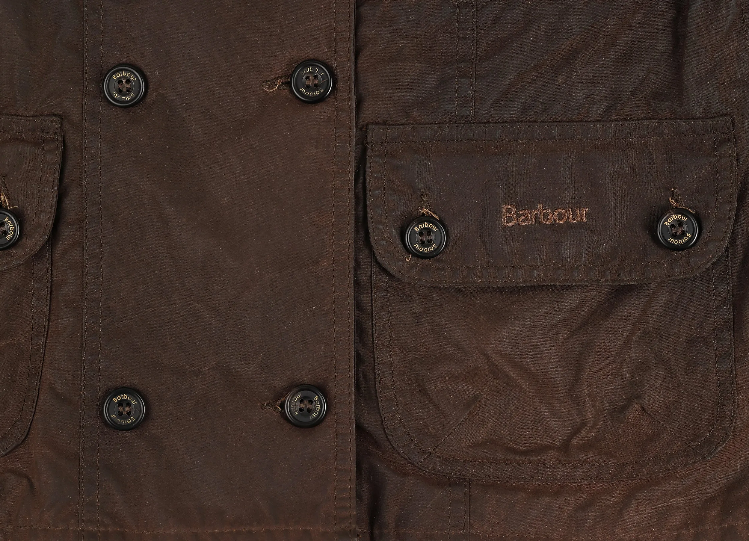 Women's Barbour Double Breasted Wax Jacket - Brown - Women's L