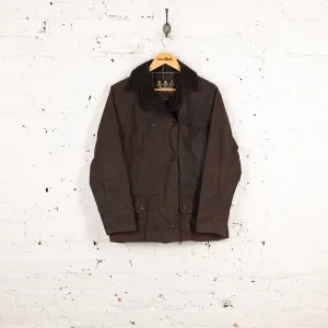Women's Barbour Double Breasted Wax Jacket - Brown - Women's L