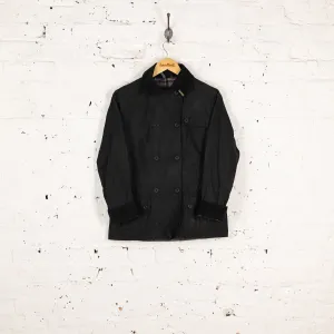 Women's Barbour Double Breasted Wax Jacket Coat - Blue - Women's S