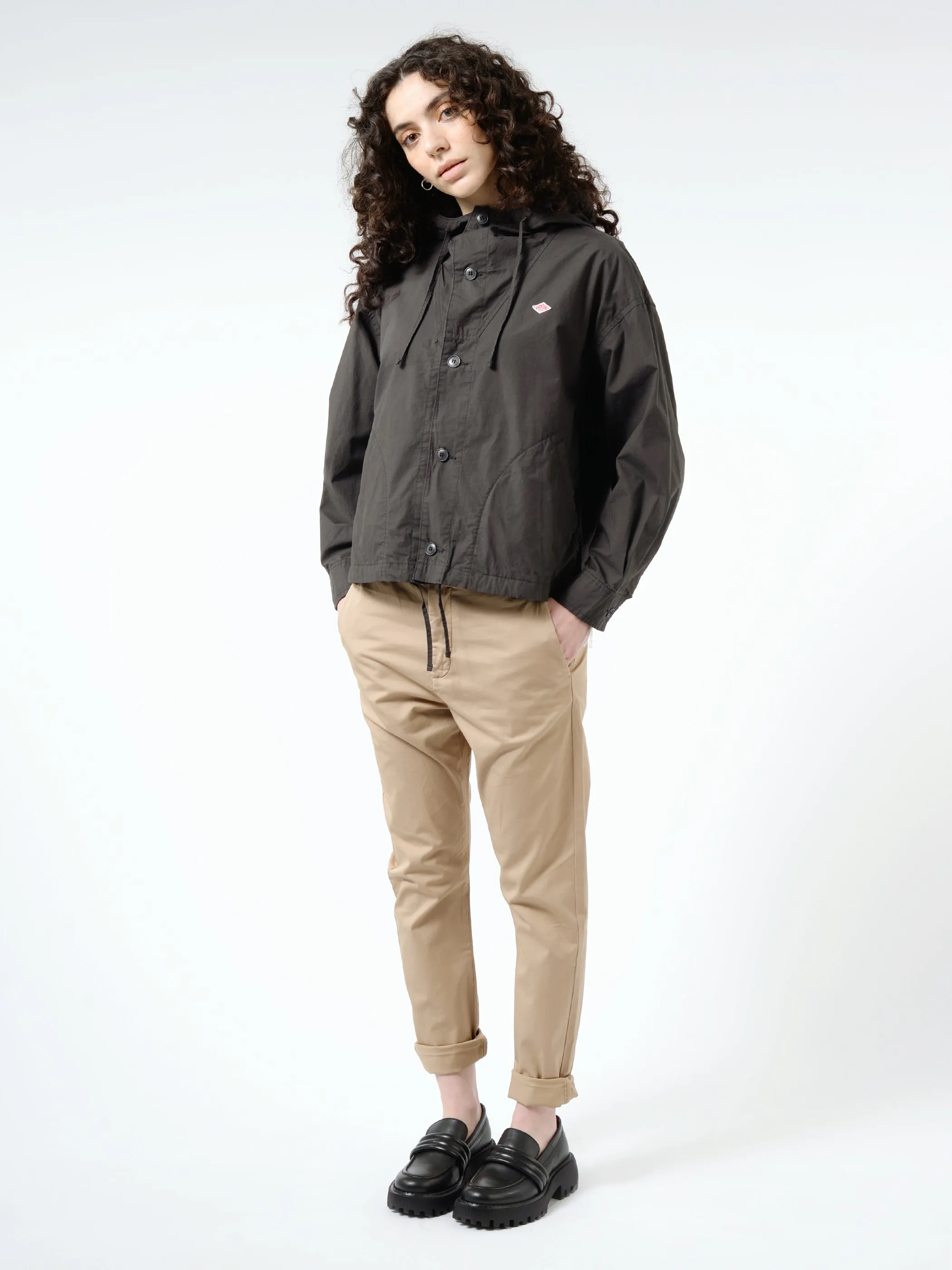 Women's Cotton Weather Hooded Short Jacket
