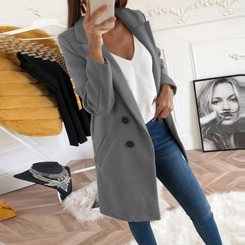 Women's Medium Long Wool Coat
