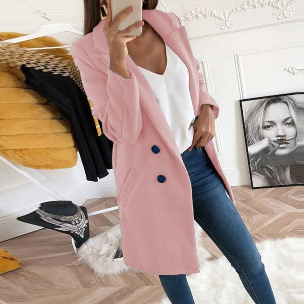 Women's Medium Long Wool Coat