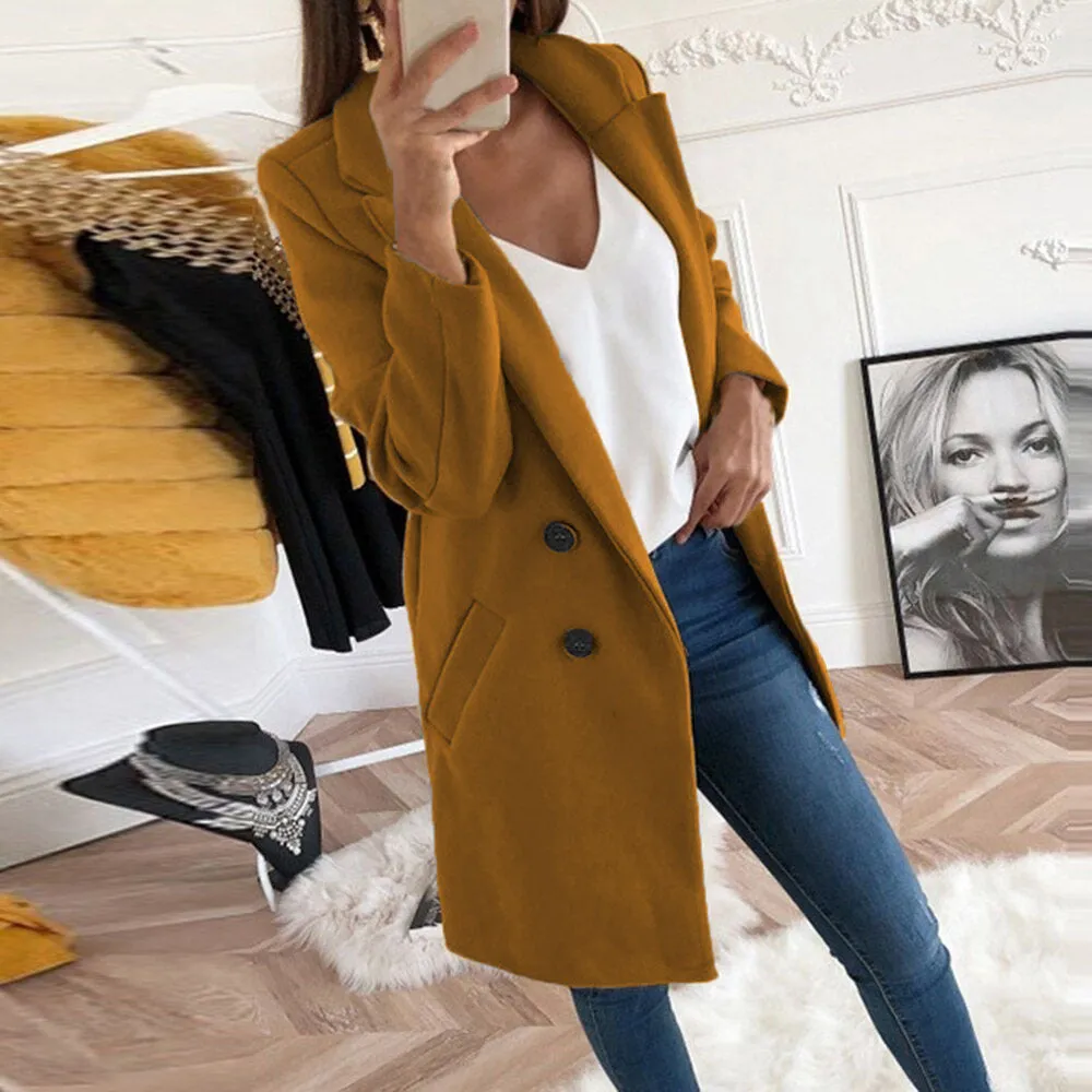 Women's Medium Long Wool Coat