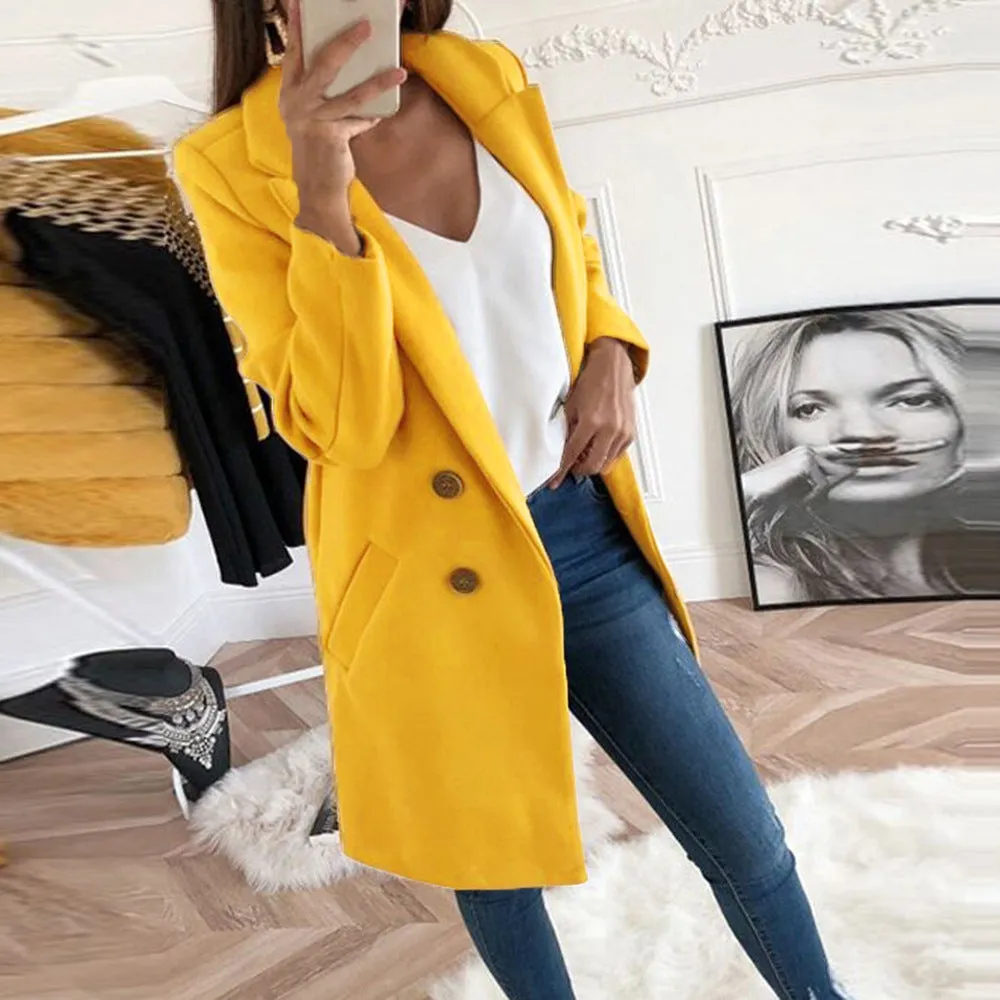 Women's Medium Long Wool Coat