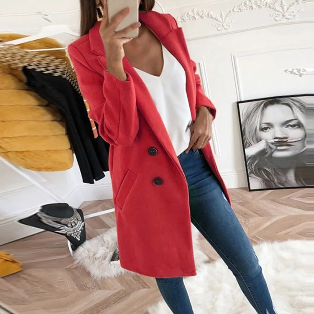Women's Medium Long Wool Coat
