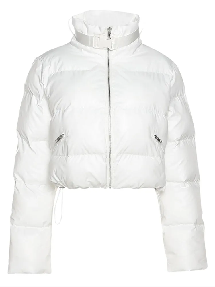 Women's Puffer Short Coat Stand-up Collar Cardigan Down Jacket