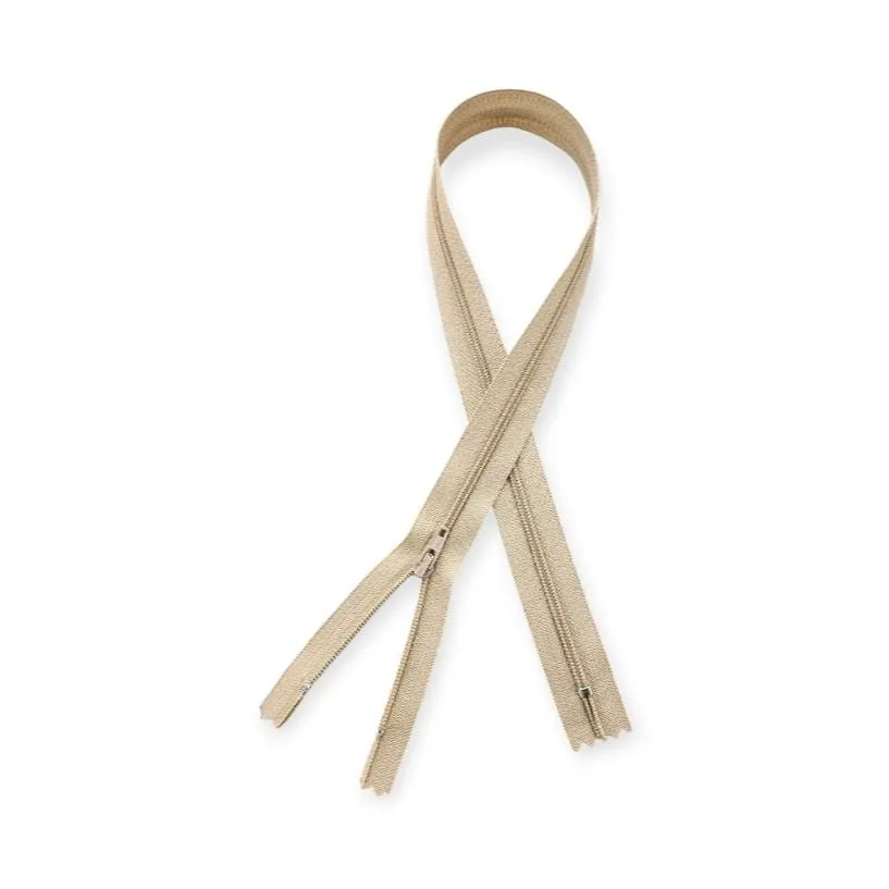 YKK Nylon Zip Beige
